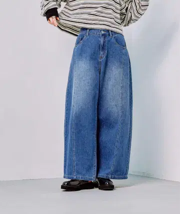 렙심 LEPSIM 커브 배기 데님 팬츠 택 포함 미사용 새상품