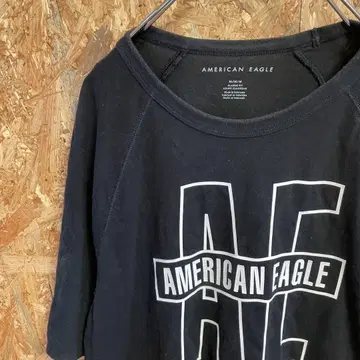AE8381 AMERICAN EAGLE 반팔 티셔츠 블랙 남성용 M