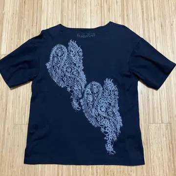 리버 레이스 티셔츠 사카에 레이스 블랙 면100% L 사이즈