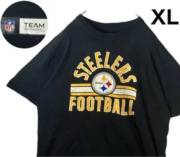 레어 구제 의류 NFL 피츠버그 스틸러스 로고 블랙 티셔츠 XL 사이즈