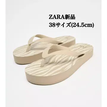 자라 애니멀 무늬 샌들 38 사이즈(24.5cm) 택 포함 새상품