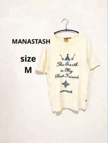 MANASTASH 자수 로고 티셔츠 M