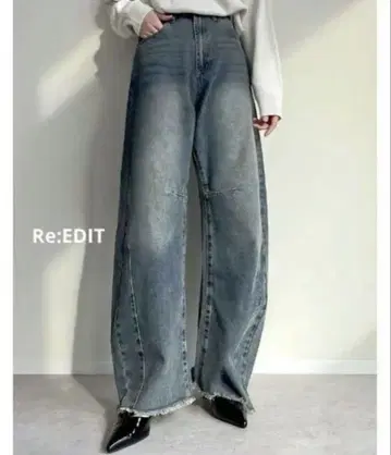 Re:EDIT 와이드 레그 데님