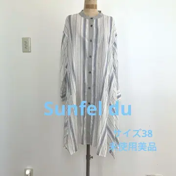 스트라이프 긴팔 튜닉