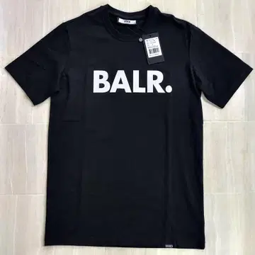 택 포함 미사용! BALR. 로고 프린트 티셔츠 M 블랙 반팔