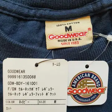 새상품 Goodwear M 사이즈 미국제 포켓 티셔츠 헤비 웨이트