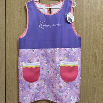 M~L 새상품 아베일 마법의 천사 크리미 마미 올 패턴 에이프런 퍼플