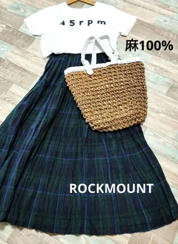 ROCKMOUNT 락 마운트 린넨 티어드 스커트 새상품급