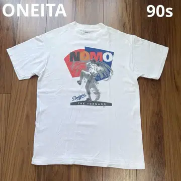 90년대 로스앤젤레스 다저스 노모 T셔츠 화이트 M 싱글 스티치