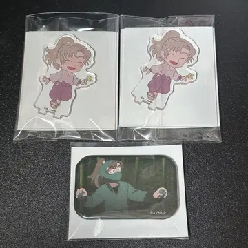 닌자 타마 젠호지 이사쿠 미니 아크릴 스탠드 캔뱃지 3개 세트
