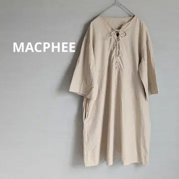 MACPHEE 맥피 레이스업 원피스 베이지 투모로우랜드