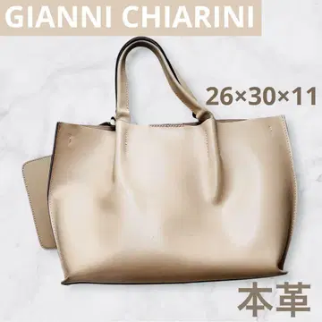 중고 GIANNI CHIARINI 트웬티 핸드백 천연 가죽 토트백