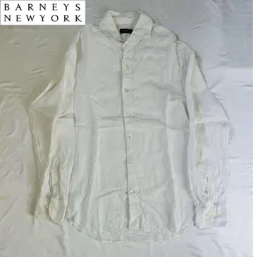 BARNEYS NEW YORK 바니스뉴욕 린넨 화이트 긴팔 셔츠