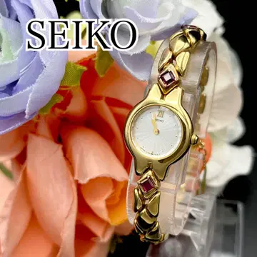 레어 작동 손목시계 SEIKO 세이코 골드 4P 새상품 배터리 F02