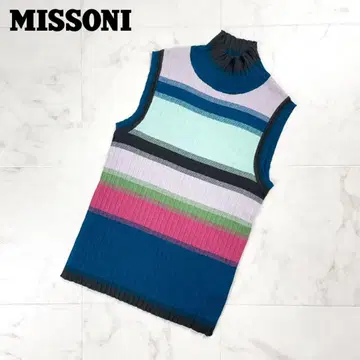 새상품급 MISSONI 스탠드 넥 니트 이탈리아제 사이즈 F*CD1348