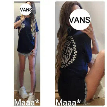 VANS  귀여운 로고 티셔츠