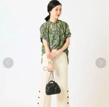 JOURNAL STANDARD L'ESSAGE 꽃무늬 턱 슬리브 셔츠