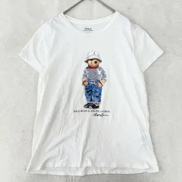 폴로 랄프로렌 POLO 폴로베어 반팔 티셔츠 인기 새상품급 M 화이트