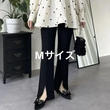 [3kg 날아간 듯한 슬림함!] 프론트 슬릿 슈퍼 스트레치 팬츠
