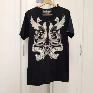 Addiction Brand 바이커 T셔츠 블랙
