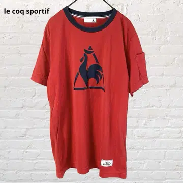 le coq sportif 르꼬끄 반팔 프린트 티셔츠 빨간색 S