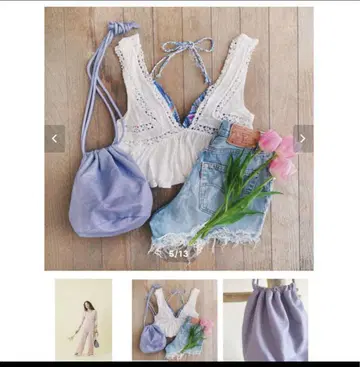 ayakawasaki drawstringbag 라벤더 백