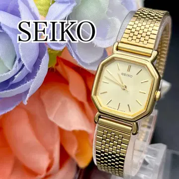 작동 손목시계 SEIKO 세이코 골드 옥타곤 새상품 배터리 F05