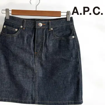 [컨디션 최상] APC 데님 미니 스커트 다크 블루 다크 네이비