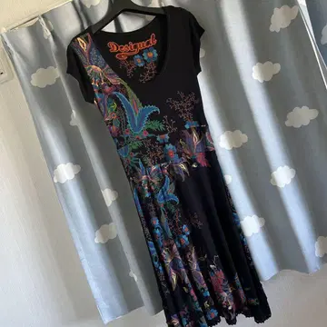Desigual 꽃무늬 플레어 원피스 가격 인하 가능