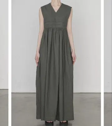 새상품 HYKE 하이크 LINEN MAXI DRESS 그레이 1