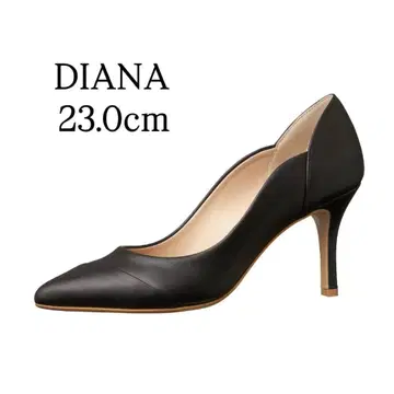 DIANA 블랙 펌프스 힐 23.0cm