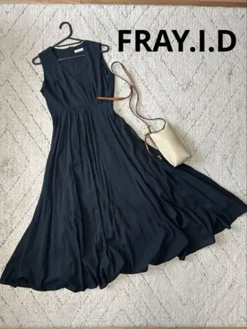 FRAY I.D 코튼 보일 원피스 블랙 사이즈 0