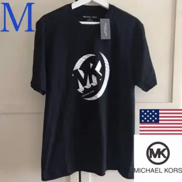 레어 새상품 마이클코어스 티셔츠 USA 남성용 로고 M 블랙