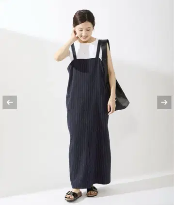 IENA 린넨 혼방 I 라인 점퍼 스커트