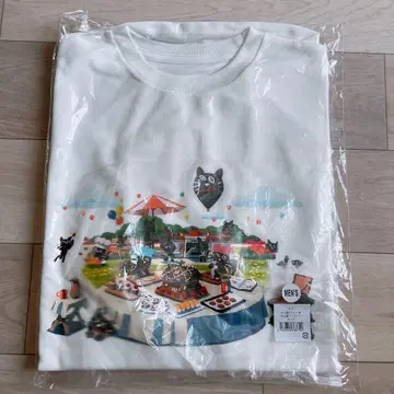 키요 고양이 티셔츠 화이트 (키요 고양이 파티) 남성용