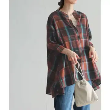 어반 리서치 도어스 컬러 체크 플레어 셔츠