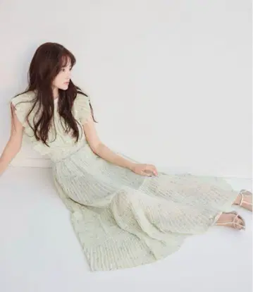 snidel 스나이델 Sustainable 프릴 원피스 민트