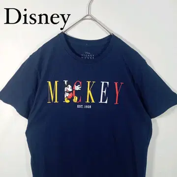 Disney 미키 마우스 티셔츠 네이비 미키 M