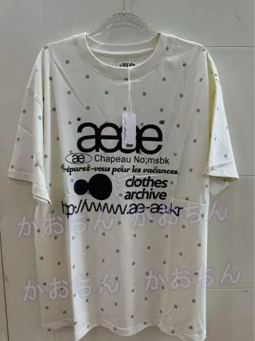 aeae 도트 무늬 오버 사이즈 T셔츠