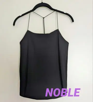 NOBLE 노블 여성용 블랙 탱크탑 신축성 있음