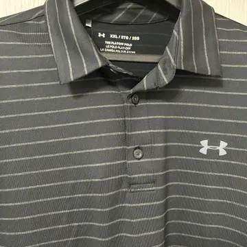 Under Armour XXL 피케 셔츠 그레이/스트라이프