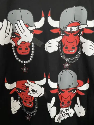 BULLS 패러디? 티셔츠 L 사이즈 CHICAGO BULLS