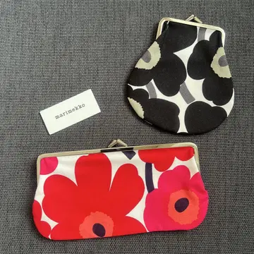 새상품 마리메꼬 가마구치 파우치 marimekko