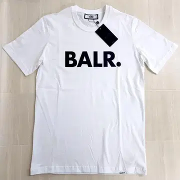 택 포함 미사용! BALR. 로고 프린트 티셔츠 M 화이트 반팔