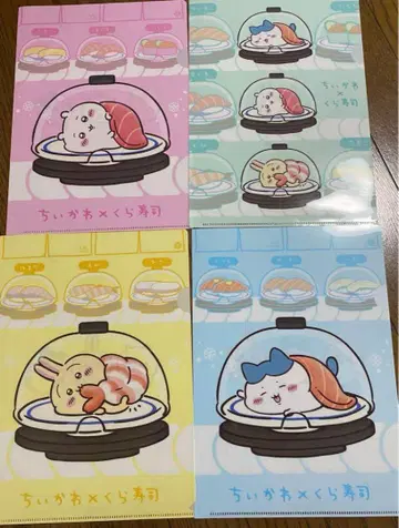 치이카와 쿠라스시 클리어 파일 토끼 치이카와 올 3인 하치와레