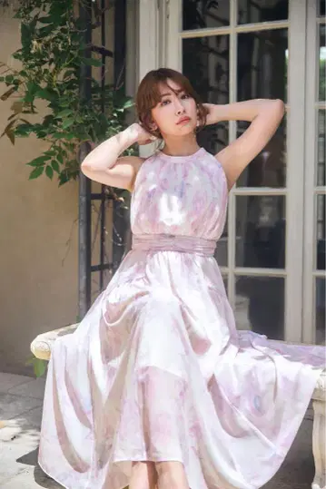 가격 인하 불가 Lauris Chiffon Long Dress 새상품