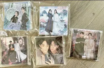 bjyx 박군 샤오장왕이보 샹샹왕이보 안경닦이 5개 세트