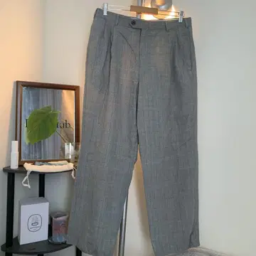 00's 체크 무늬 와이드 슬랙스