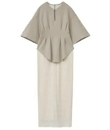 CORD EMBROIDERY LACE DOCKING ONE PIECE