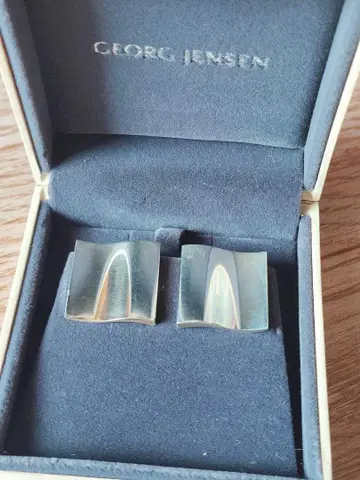 GEORG JENSEN 웨이브 플레이트 귀찌 432 925 박스 포함
